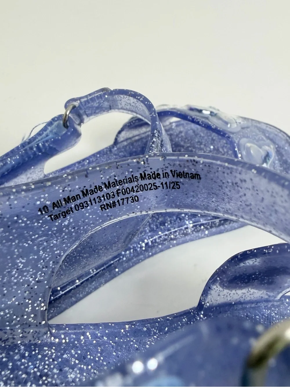 Target Kids Glitter Jelly Sandals with Sequin Butterflies - Purple